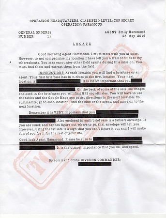 1. First clue and instructions